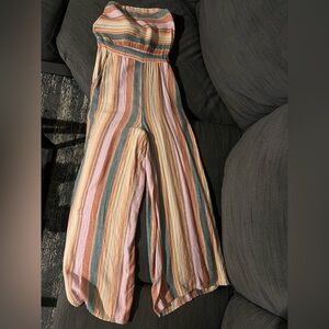 American Eagle Outfitters Pastel Striped Jumpsuit